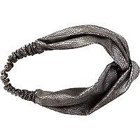 Riviera Crocodile Print Turban Head Wrap