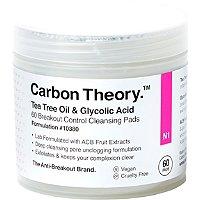 Carbon Theory. Tea Tree Oil & Glycolic Acid Breakout Control Cleansing Pads