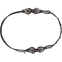 Pink Pewter Black Silver Head Wrap