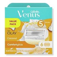 Gillette Venus Comfortglide Plus Olay Coconut Women's Razor Blade Refills