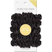 Gimme Beauty Curly & Long Hair Satin Black Scrunchies