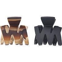 Scunci Brown And Black Jaw Clip Duo