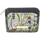 Tartan + Twine Perennial Blooms Small Purse Kit Makeup Bag With Embroidered Flowers