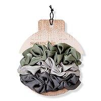 Kitsch Holiday Satin Scrunchies - Winter Sage