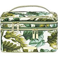 Tartan Twine Leaves And Cork Double Zip Train Case Leaf Print LookMazing
