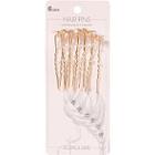 Scunci Gold And White Hairpin Set