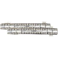 Elle Black & Clear Stone Barrettes