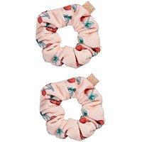 The Vintage Cosmetic Company Cherry Print Microfibre Hair Scrunchies