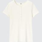 Uniqlo Ribbed Henley Short-sleeve T-shirt