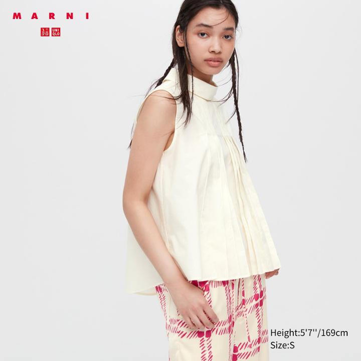 Uniqlo Pleated Sleeveless Blouse (marni)