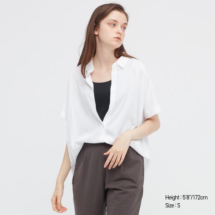 Uniqlo Rayon Short-sleeve Blouse