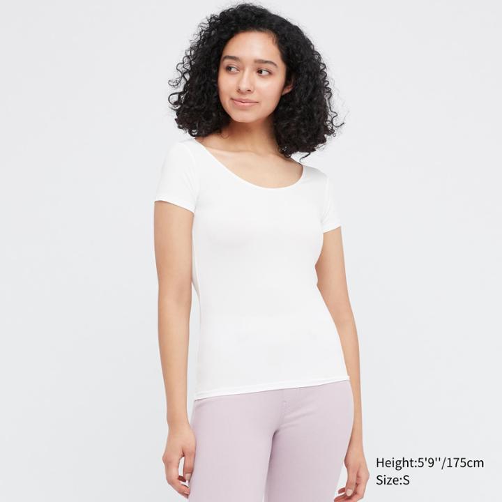 Uniqlo Airism Scoop Neck Short-sleeve T-shirt
