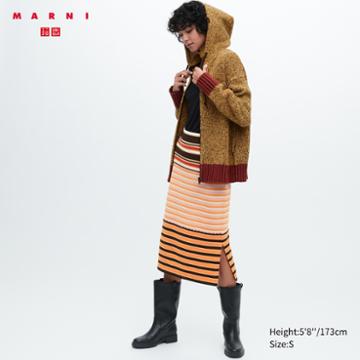Uniqlo Merino Blend Striped Knitted Skirt (marni)