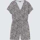 Uniqlo Printed Crepe Jersey Short-sleeve Romper