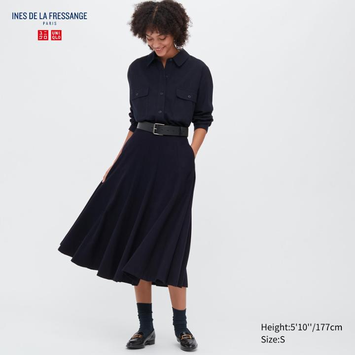 Uniqlo Wool Blend Flare Skirt (ines De La Fressange)