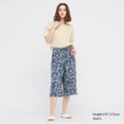 Uniqlo Relaco Painted Flower Print 3/4 Shorts