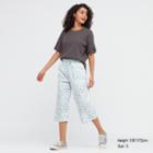Uniqlo Cotton Line Flower Print Relaco 3/4 Shorts