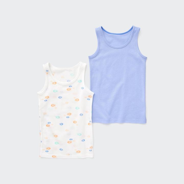 Uniqlo Joy Of Print Cotton Mesh Tank Top (set Of 2)