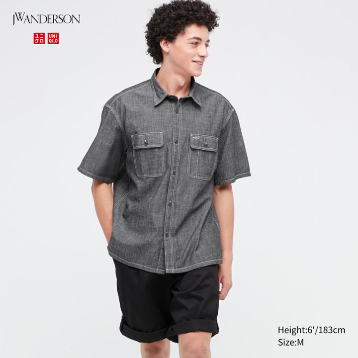 Uniqlo Chambray Oversized Short Sleeve Shirt (jw Anderson)