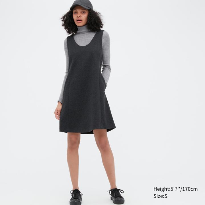 Uniqlo Brushed Jersey U Neck Jumper Skirt