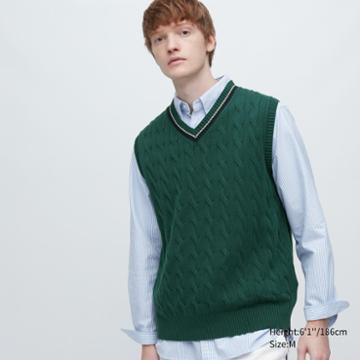 Uniqlo Cable V-neck Knitted Vest