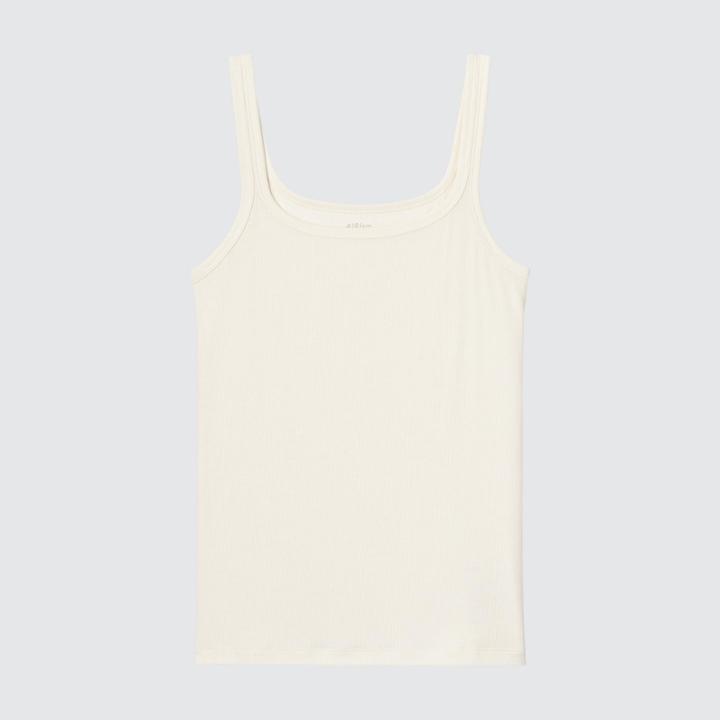 Uniqlo Airism Ribbed Sleeveless Top (silk Blend)