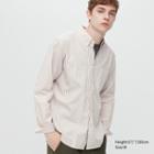 Uniqlo Extra Fine Cotton Broadcloth Striped Long-sleeve Shirt