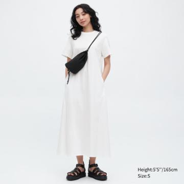 Uniqlo Mercerized Cotton Short-sleeve A-line Dress