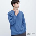 Uniqlo Airism Cotton Uv Protection Crew Neck Long-sleeve T-shirt