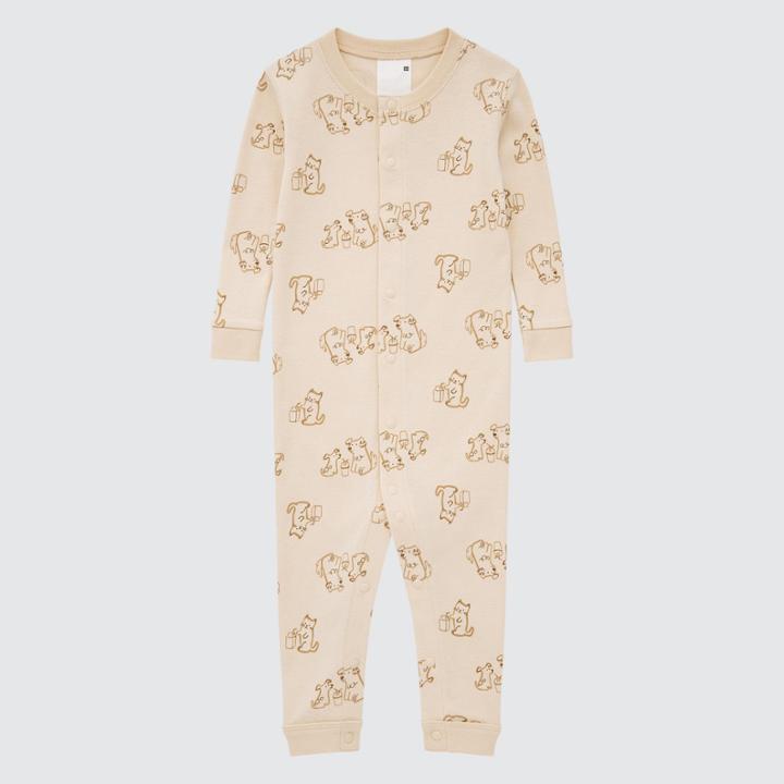 Uniqlo Joy Of Print Long-sleeve One-piece Outfit (dog)