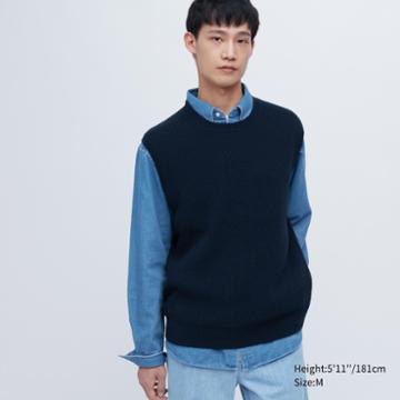 Uniqlo Middle Gauge Crew Neck Knitted Vest
