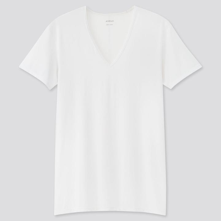 Uniqlo Airism V-neck Short-sleeve T-shirt