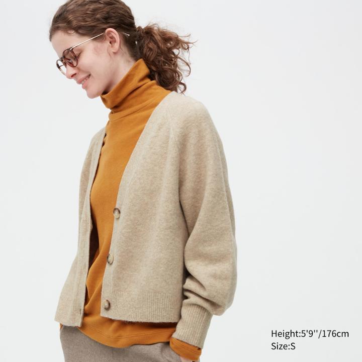 Uniqlo Souffle Yarn Long-sleeve Short Cardigan