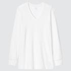 Uniqlo Heattech Cotton V-neck Long-sleeve T-shirt (extra Warm) (2021 Edition)