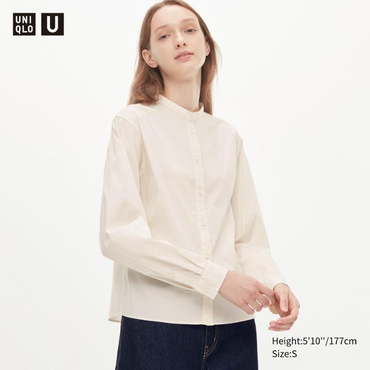 Uniqlo U Stand Collar Long-sleeve Shirt