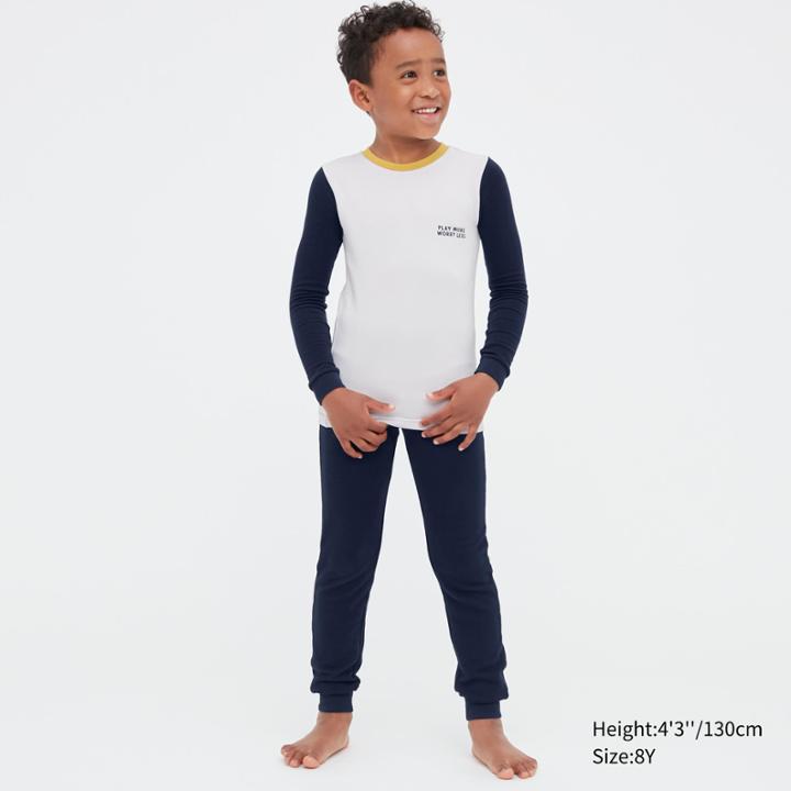 Uniqlo Ultra Stretch Sweat Long-sleeve Color Block Set