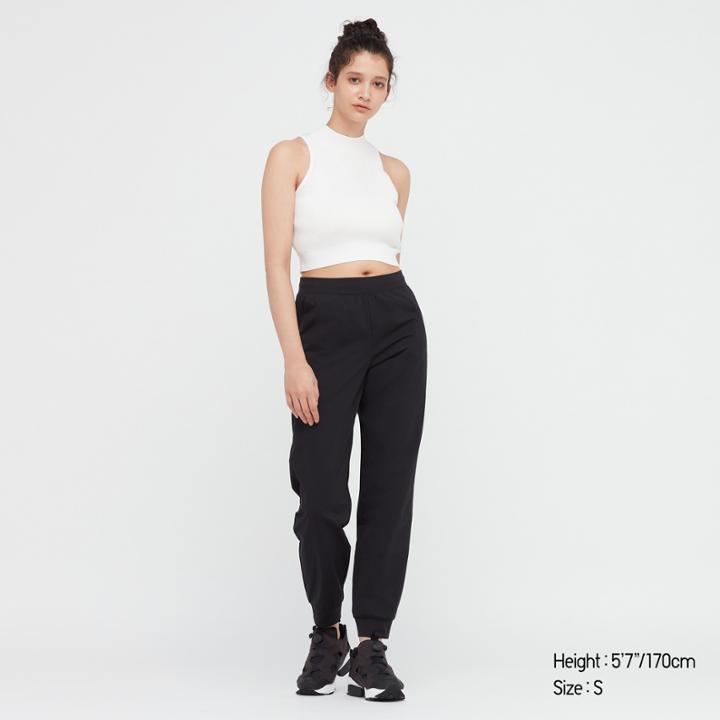 Uniqlo Ribbed Mock Neck Sleeveless Cropped Top