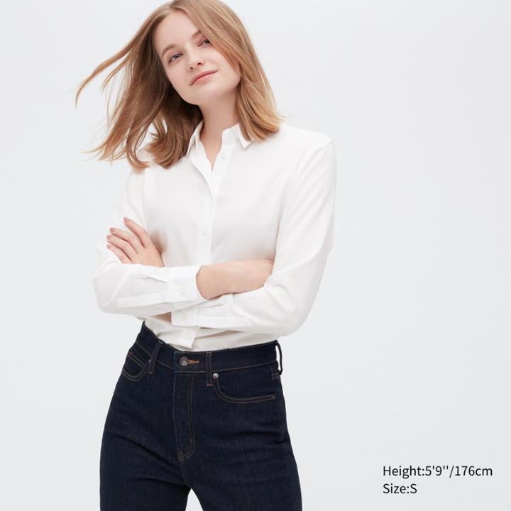 Uniqlo Rayon Long-sleeve Blouse