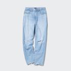 Uniqlo Distressed Peg Top High-rise Jeans