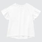 Uniqlo Airism Cotton Frilled Short-sleeve T-shirt