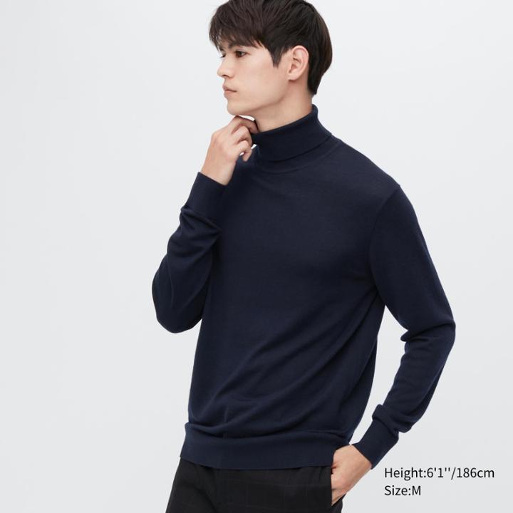 Uniqlo Extra Fine Merino Turtleneck Long-sleeve Sweater