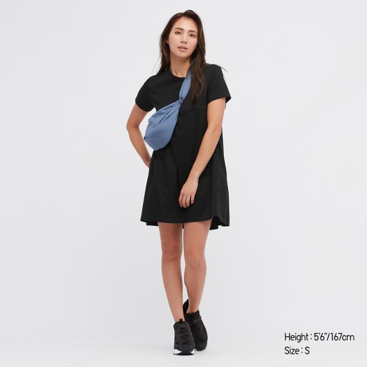 Uniqlo Mercerized Cotton Short-sleeve Mini Dress