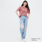 Uniqlo Distressed Straight High-rise Jeans