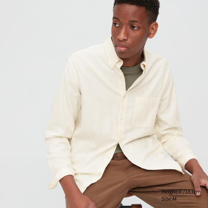 Uniqlo Flannel Long-sleeve Shirt (solid)