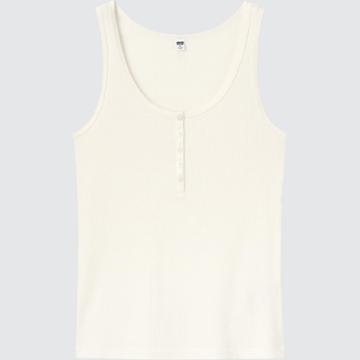 Uniqlo Ribbed Henley Tank Top
