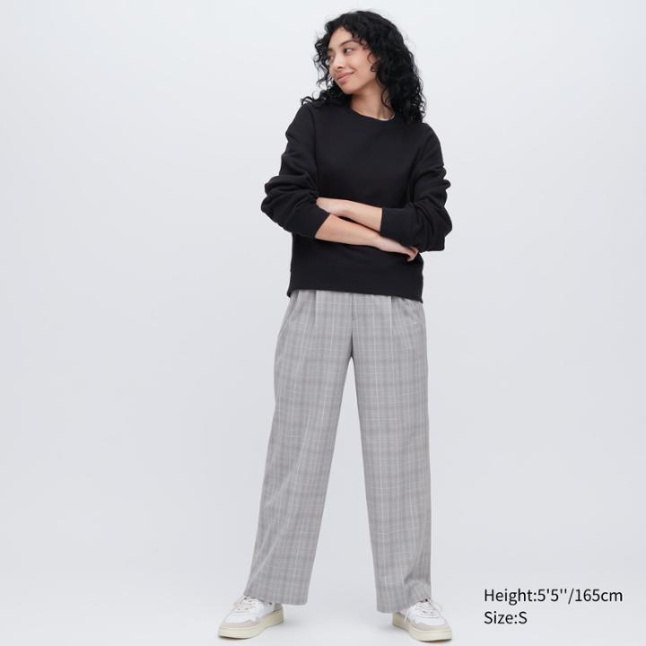 Uniqlo Wide-fit Pleated Pants (checked)