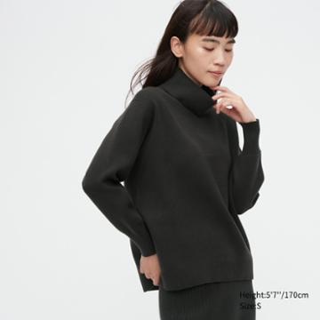 Uniqlo Souffle Yarn Turtleneck Long-sleeve Sweater