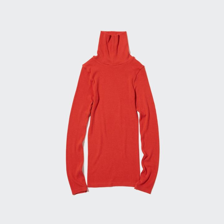 Uniqlo Heattech Seamless Ribbed Turtleneck Long-sleeve T-shirt (extra Warm)