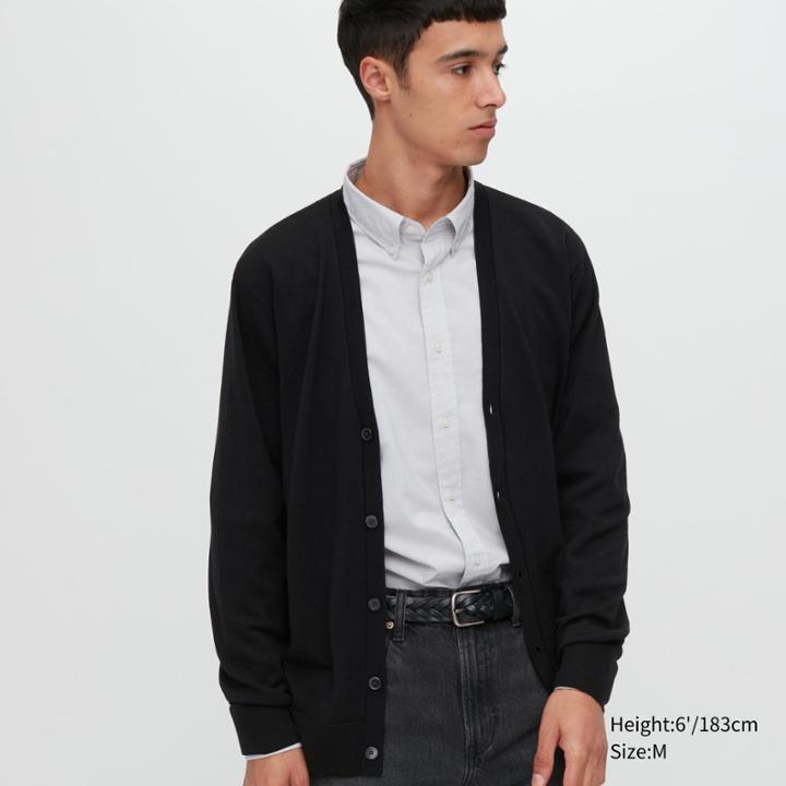 Uniqlo Extra Fine Merino V-neck Long-sleeve Cardigan
