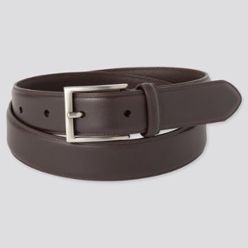 Uniqlo Italian Leather Stitched Belt